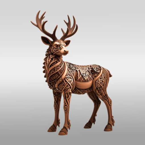 Diseño de ilusión de ciervo 3D, Archivo de grabado láser para una decoración del hogar única