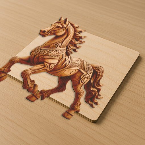 Archivo de Grabado de Ilusión de Caballo 3D, Perfecto para Proyectos Láser, Decoración de Caballos. - Imagen 5