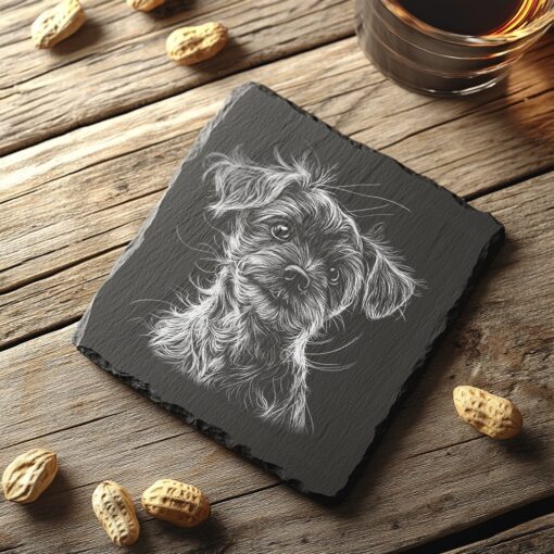 File PNG incisione laser, tappetino per cane illusione 3D, decorazione per la casa in ardesia - immagine 4