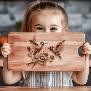 3D Illusion Hummingbird Laser Engraving File, Kitchen Decor,