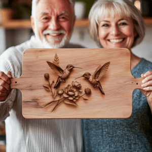 3D Illusion Hummingbird Laser Engraving File, Kitchen Decor,