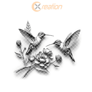 3D Illusion Hummingbird Laser Engraving File, Kitchen Decor,