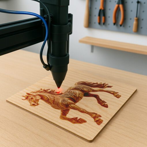 Diseño de Grabado Láser con Ilusión 3D, Arte de Caballo para Decoración del Hogar DIY y Regalos - Imagen 4