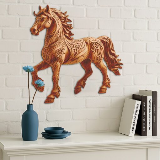 Diseño de Grabado Láser con Ilusión 3D, Arte de Caballo para Decoración del Hogar DIY y Regalos - Imagen 5