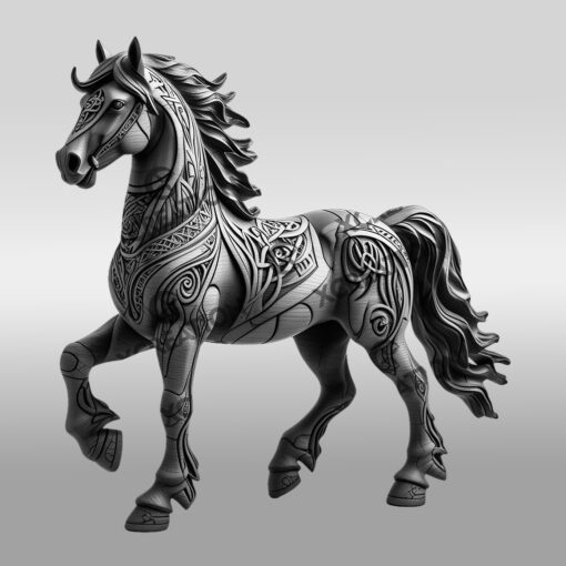 Diseño de Grabado Láser con Ilusión 3D, Arte de Caballo para Decoración del Hogar DIY y Regalos - Imagen 6