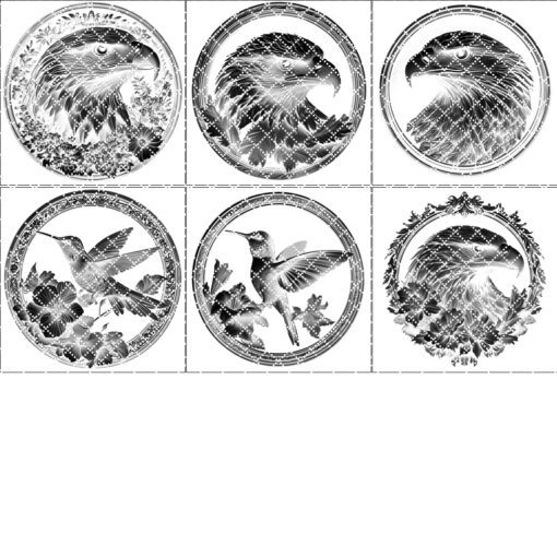 3D Illusion Laser Engraving Files Bundle, Slate Coaster,