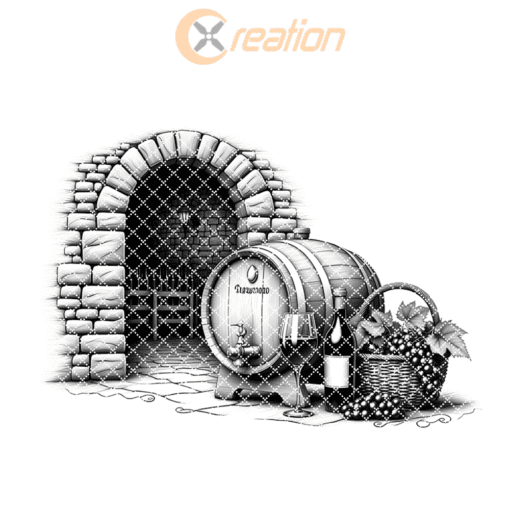 3D Illusion Retro Wine Bottle Brick Wall Laser
