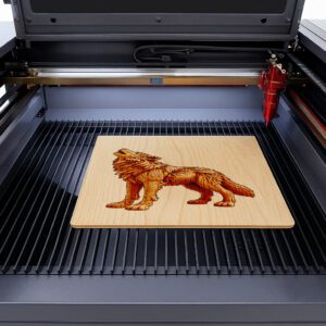 3D Illusion Wolf Design, Laser Engraving File, Artistic