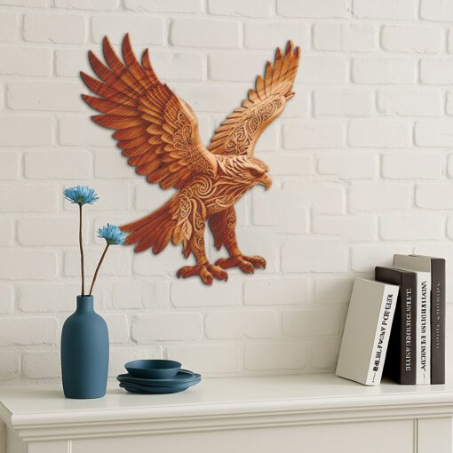 Arte dell'Aquila Incisa al Laser 3D, Decorazioni Maestose per la Casa e Regali Personalizzati - immagine 4
