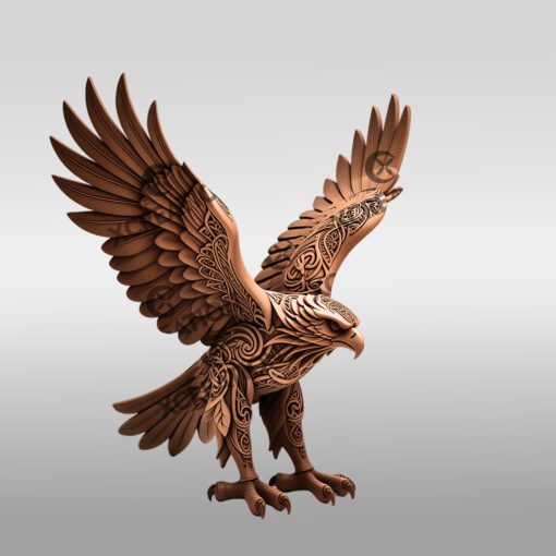 Arte dell'Aquila Incisa al Laser 3D, Decorazioni Maestose per la Casa e Regali Personalizzati
