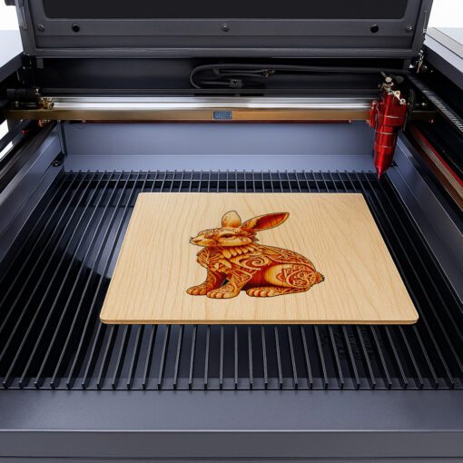 3D Rabbit Illusion Laser Engraving File, Animal Art