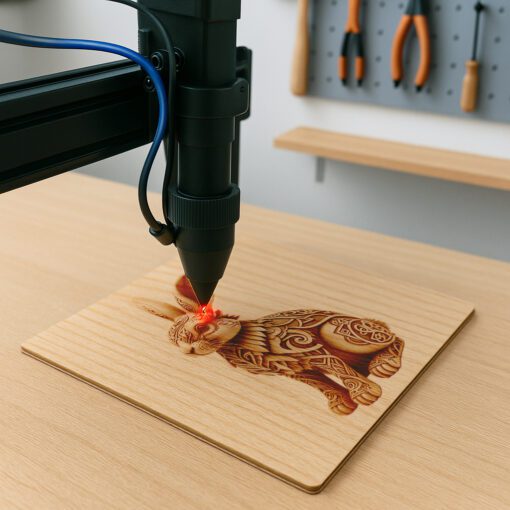 3D Rabbit Illusion Laser Engraving File, Animal Art