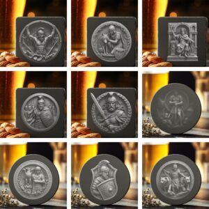 3D Roman Warrior Illusion Design Bundle, Slate Coaster