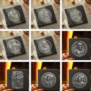 3D Roman Warrior Illusion Design Bundle, Slate Coaster
