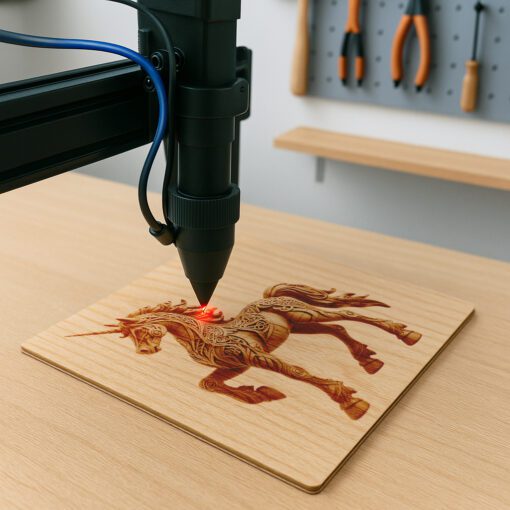 Design de Gravure Laser Licorne 3D, Illustration Animale Magique pour Loisirs Créatifs. – Image 4
