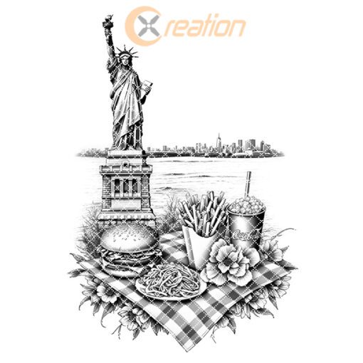 American Burger Feast Charcuterie Board, Statue of Liberty