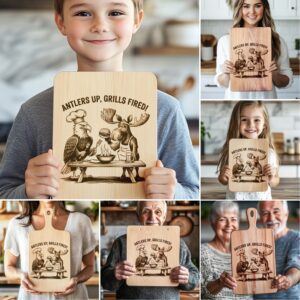 American Eagle Animal BBQ Charcuterie Board Laser Engraving