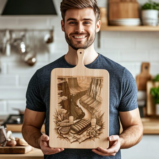 BBQ Charcuterie Board Engraving, Grand Canyon Theme, Kitchen