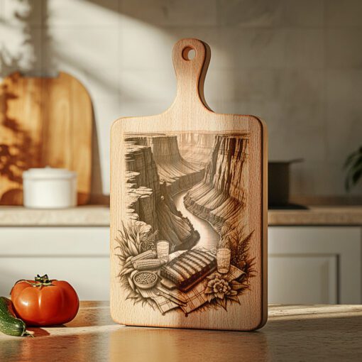BBQ Charcuterie Board Engraving, Grand Canyon Theme, Kitchen
