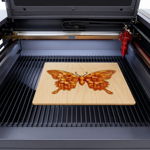 Fichier de gravure laser 3D d'illusion de fleur papillon, design artistique de décoration intérieure. – Image 3