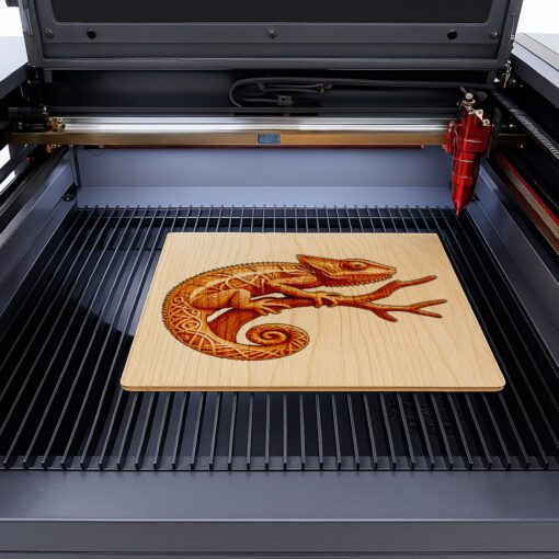 Grabado de Ilusión 3D de Camaleón, Arte Detallado de Animales para Decoración del Hogar, Manualidades - Imagen 3