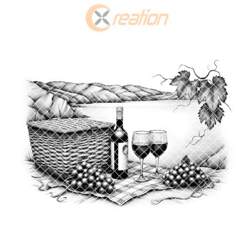 Charcuterie Board Engraving File, 3D Retro Wine Bottle,