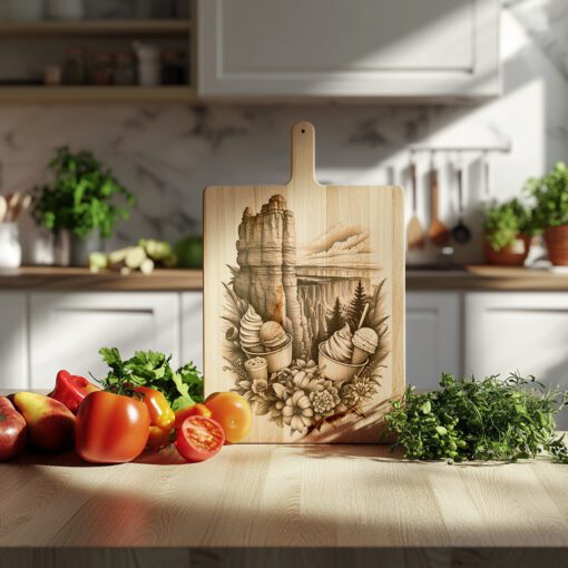 Charcuterie Board Engraving File, American Meal Design, Bryce