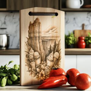 Charcuterie Board Engraving File, American Meal Design, Bryce