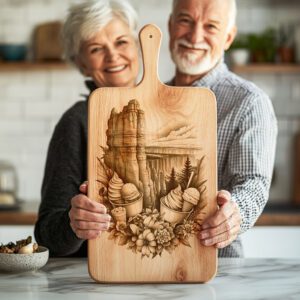 Charcuterie Board Engraving File, American Meal Design, Bryce