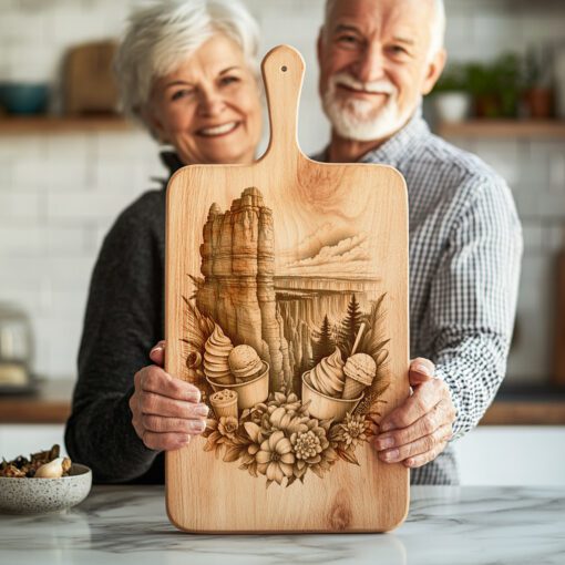 Charcuterie Board Engraving File, American Meal Design, Bryce