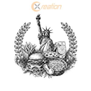Charcuterie Board Engraving File, American Picnic, Statue of