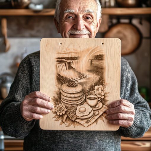 Charcuterie Board Engraving File, Pancake Breakfast Theme, Kitchen