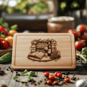 Charcuterie Board Engraving File, Retro Wine Bottle, Brick