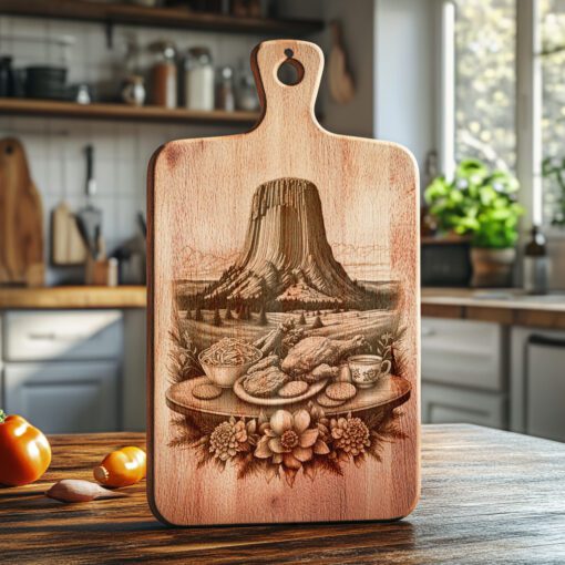 Charcuterie Board Laser Engraved, Fried Chicken Design, Unique