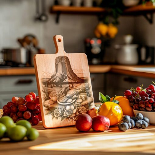Charcuterie Board Laser Engraved, Fried Chicken Design, Unique
