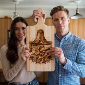 Charcuterie Board Laser Engraved, Fried Chicken Design, Unique