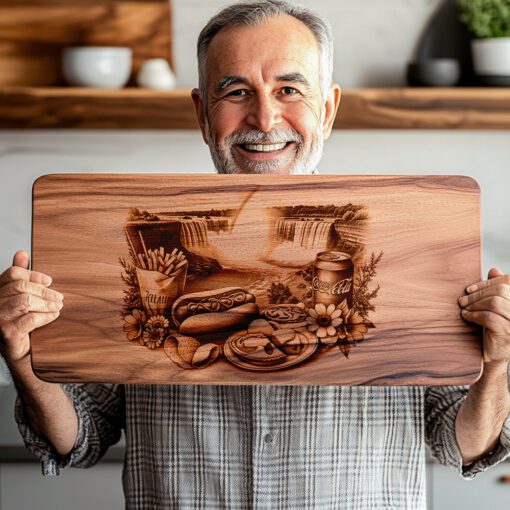 Charcuterie Board Laser Engraving File, American Picnic Theme,