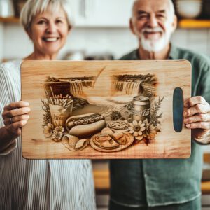 Charcuterie Board Laser Engraving File, American Picnic Theme,