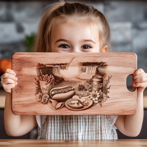 Charcuterie Board Laser Engraving File, American Picnic Theme,