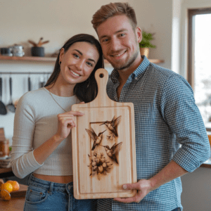 Charcuterie Board Laser Engraving File, Hummingbird Family 3D,