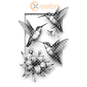 Charcuterie Board Laser Engraving File, Hummingbird Family 3D,