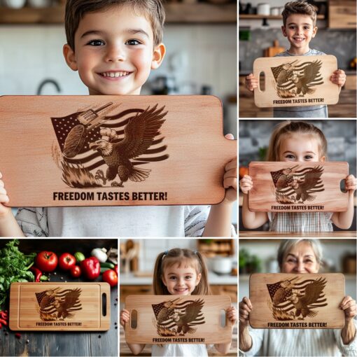 Charcuterie Board Laser Engraving Files, American Eagle BBQ