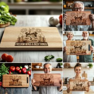 Charcuterie Board Laser Engraving Files, American Eagle BBQ