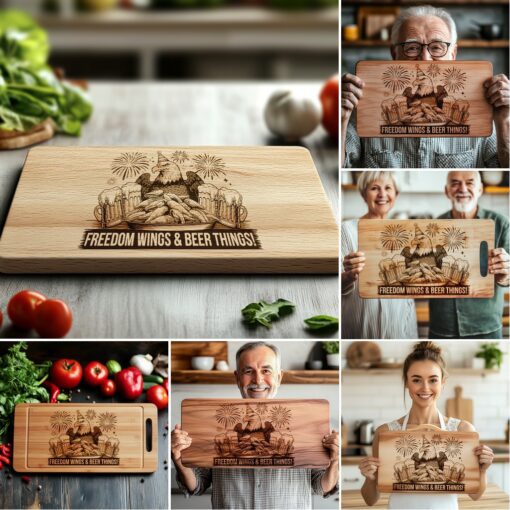 Charcuterie Board Laser Engraving Files, American Eagle BBQ