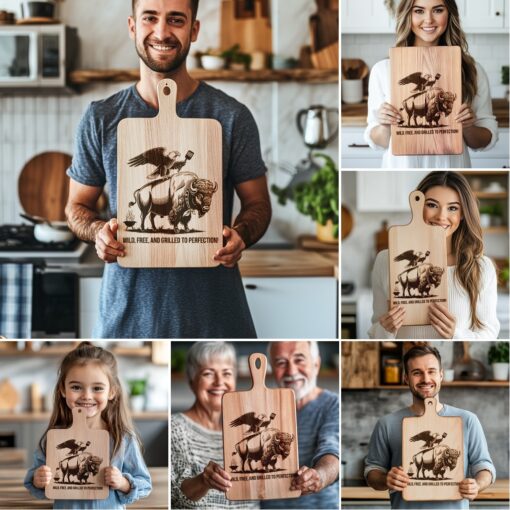 Charcuterie Board Laser Engraving Files, American Eagle BBQ