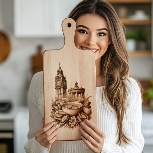 Charcuterie Board Laser Engraving, Liberty Bell Clam Chowder