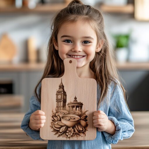 Charcuterie Board Laser Engraving, Liberty Bell Clam Chowder