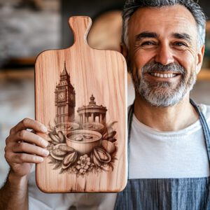 Charcuterie Board Laser Engraving, Liberty Bell Clam Chowder