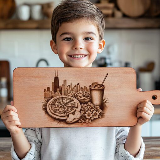 Chicago Pizza Charcuterie Board, Willis Tower Design, American