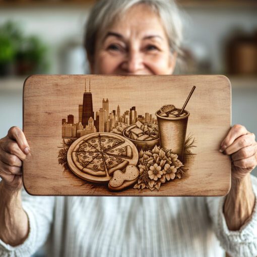 Chicago Pizza Charcuterie Board, Willis Tower Design, American